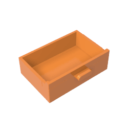 Cupboard 2 x 3 Drawer #4536 Cupboard 2 x 3 Drawer #4536 - 21-Orange Lego Block Sets Alternative