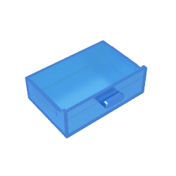 Cupboard 2 x 3 Drawer #4536 Cupboard 2 x 3 Drawer #4536 - 150-Trans Dark Blue Lego Block Sets Alternative