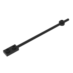 Bar 1 x 12 with 1 x 2 Plate End with Hollow Studs and 1 x 1 Round Plate End #99784 Bar 1 x 12 with 1 x 2 Plate End with Hollow Studs and 1 x 1 Round Plate End #99784 - 80-Black Lego Block Sets Alternative