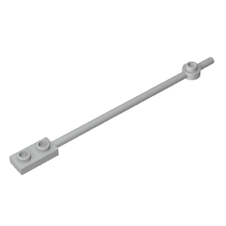 Bar 1 x 12 with 1 x 2 Plate End with Hollow Studs and 1 x 1 Round Plate End #99784 Bar 1 x 12 with 1 x 2 Plate End with Hollow Studs and 1 x 1 Round Plate End #99784 - 71-Light Bluish Gray Lego Block Sets Alternative
