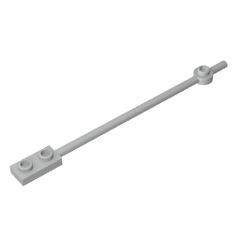 Bar 1 x 12 with 1 x 2 Plate End with Hollow Studs and 1 x 1 Round Plate End #99784 Bar 1 x 12 with 1 x 2 Plate End with Hollow Studs and 1 x 1 Round Plate End #99784 - 71-Light Bluish Gray Lego Block Sets Alternative