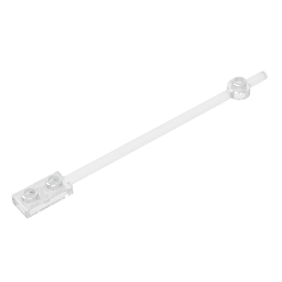 Bar 1 x 12 with 1 x 2 Plate End with Hollow Studs and 1 x 1 Round Plate End #99784 Bar 1 x 12 with 1 x 2 Plate End with Hollow Studs and 1 x 1 Round Plate End #99784 - 180-Trans Clear Lego Block Sets Alternative