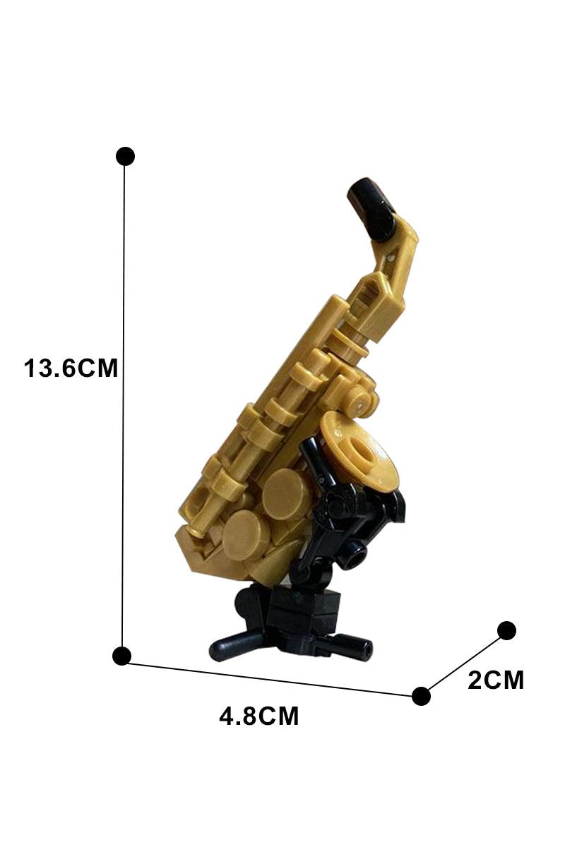 Musical Instruments Drumset with Rack-System/ Saxophone / Trumpet MOC Building Block Bricks |MocPixel Musical Instruments Drumset with Rack-System/ Saxophone / Trumpet MOC Building Block Bricks |MocPixel - Saxophone and Trumpet Lego Block Sets Alternative