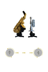 Musical Instruments Drumset with Rack-System/ Saxophone / Trumpet MOC Building Block Bricks |MocPixel Musical Instruments Drumset with Rack-System/ Saxophone / Trumpet MOC Building Block Bricks |MocPixel - Saxophone and Trumpet Lego Block Sets Alternative