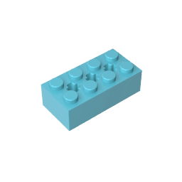 Brick Special 2 x 4 with 3 Axle Holes #39789 Brick Special 2 x 4 with 3 Axle Holes #39789 - 46-Medium Azure Lego Block Sets Alternative