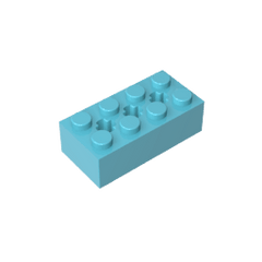 Brick Special 2 x 4 with 3 Axle Holes #39789 Brick Special 2 x 4 with 3 Axle Holes #39789 - 46-Medium Azure Lego Block Sets Alternative
