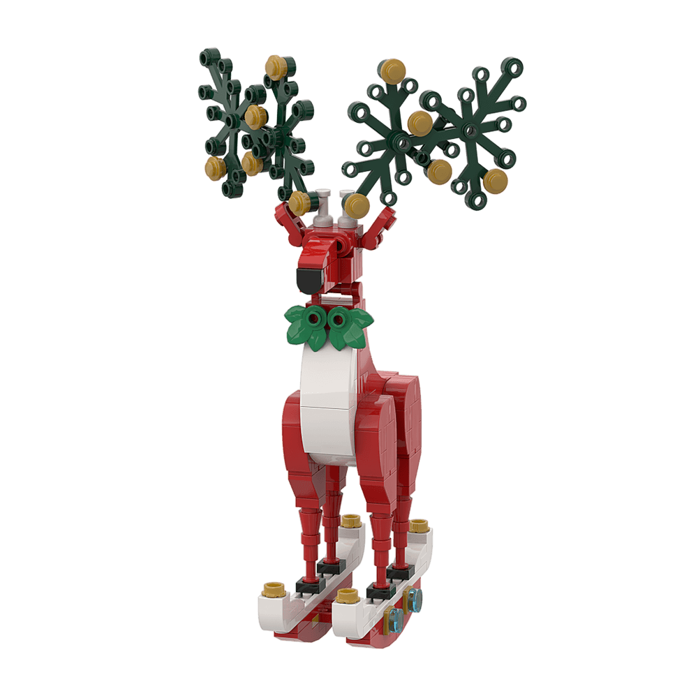 137PCS Christmas Elk Ornaments Decorations MOC Block Bricks |MocPixel 137PCS Christmas Elk Ornaments Decorations MOC Block Bricks |MocPixel - Red Lego Block Sets Alternative