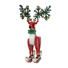 137PCS Christmas Elk Ornaments Decorations MOC Block Bricks |MocPixel 137PCS Christmas Elk Ornaments Decorations MOC Block Bricks |MocPixel - Red Lego Block Sets Alternative
