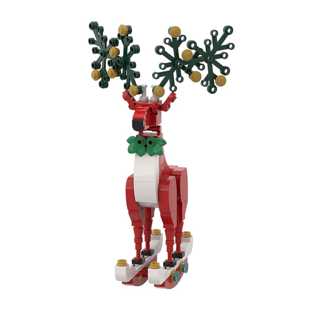 137PCS Christmas Elk Ornaments Decorations MOC Block Bricks |MocPixel 137PCS Christmas Elk Ornaments Decorations MOC Block Bricks |MocPixel - Red Lego Block Sets Alternative