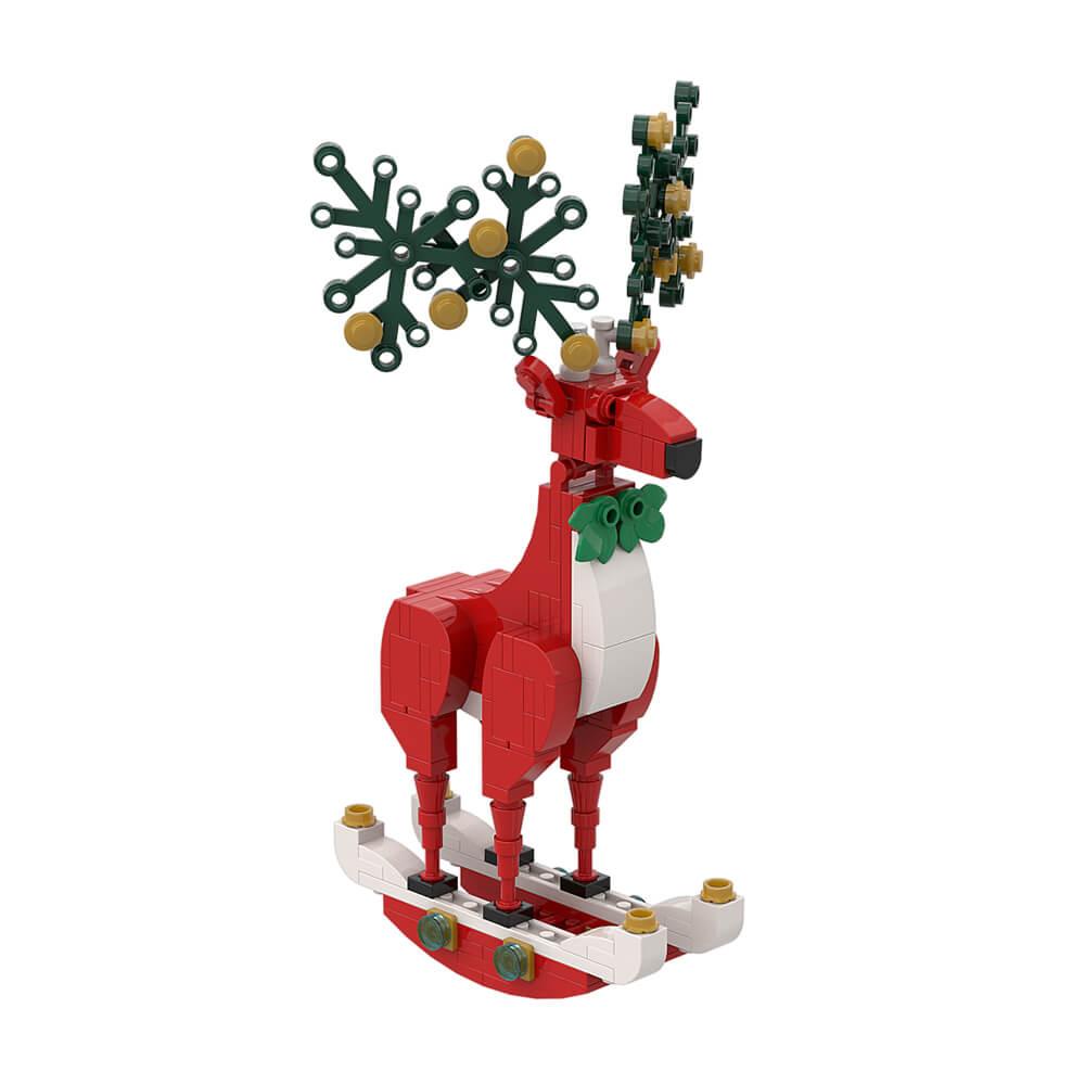 137PCS Christmas Elk Ornaments Decorations MOC Block Bricks |MocPixel 137PCS Christmas Elk Ornaments Decorations MOC Block Bricks |MocPixel - Red Lego Block Sets Alternative