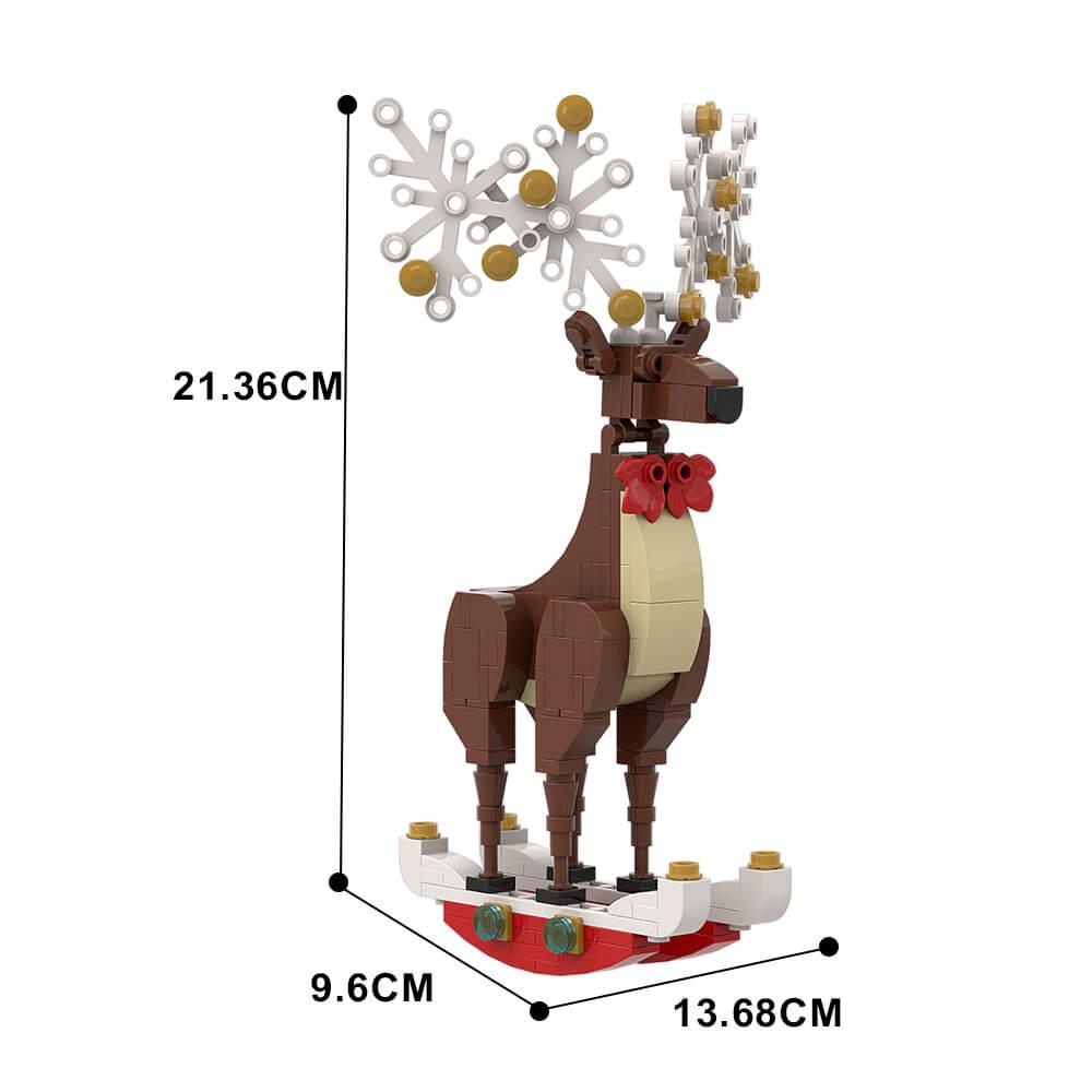 137PCS Christmas Elk Ornaments Decorations MOC Block Bricks |MocPixel 137PCS Christmas Elk Ornaments Decorations MOC Block Bricks |MocPixel - Red Lego Block Sets Alternative