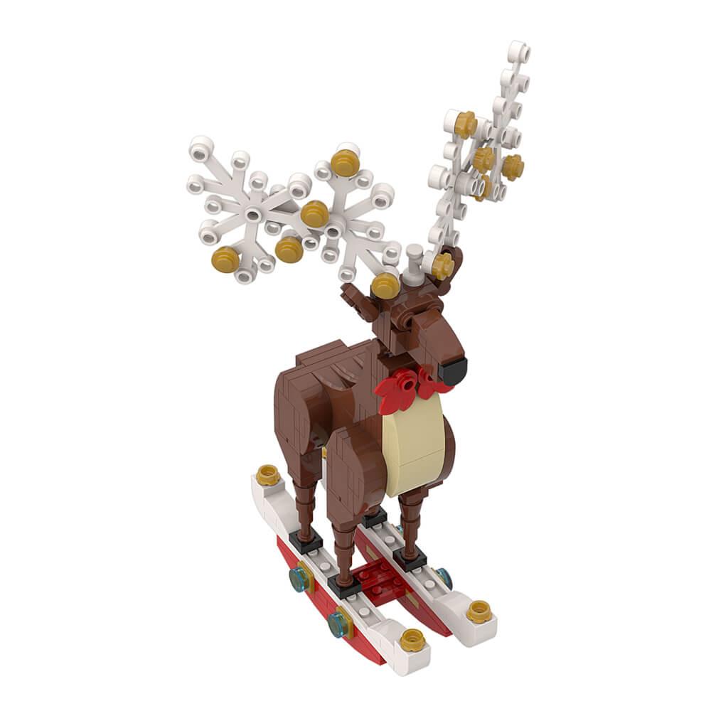 137PCS Christmas Elk Ornaments Decorations MOC Block Bricks |MocPixel 137PCS Christmas Elk Ornaments Decorations MOC Block Bricks |MocPixel - Red Lego Block Sets Alternative