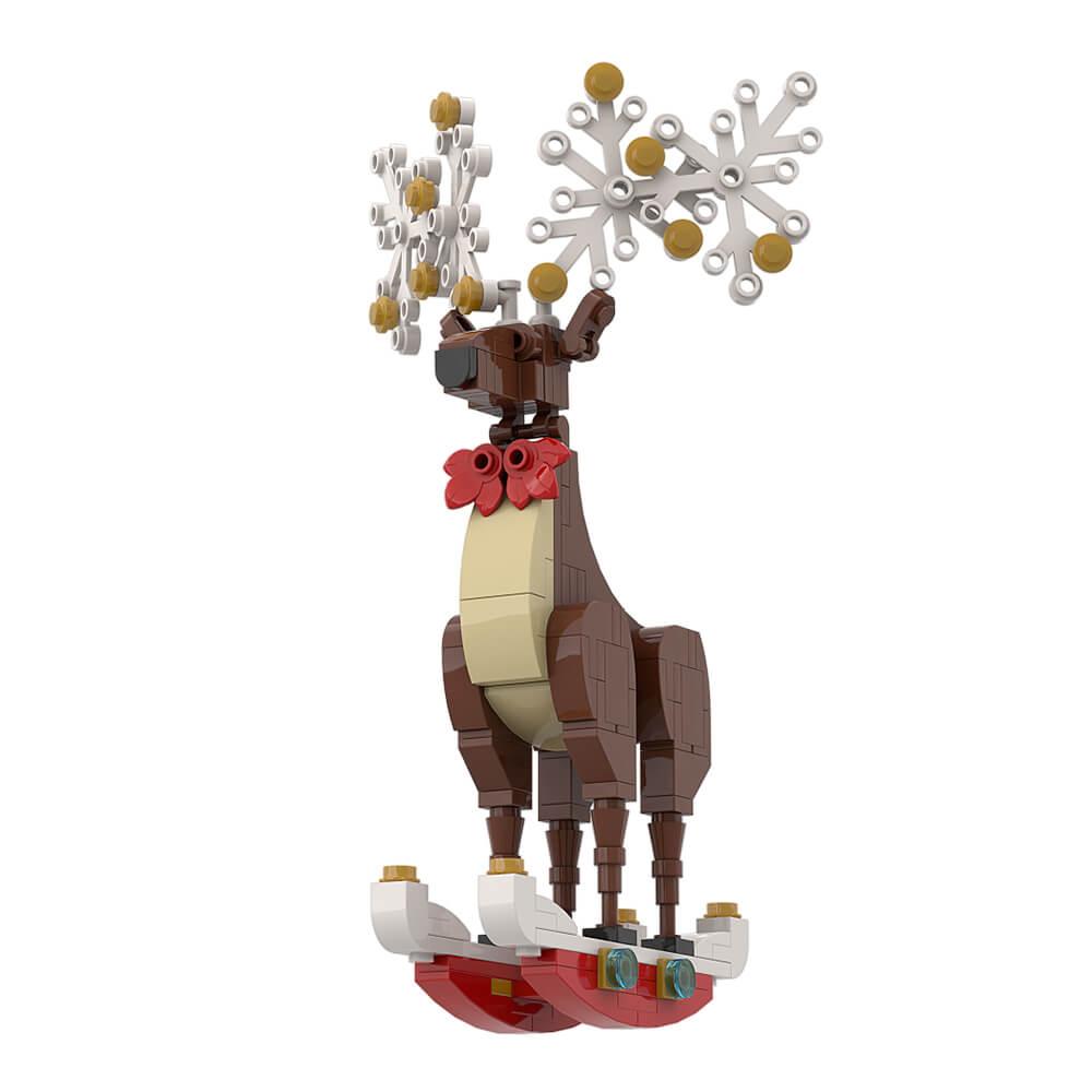 137PCS Christmas Elk Ornaments Decorations MOC Block Bricks |MocPixel 137PCS Christmas Elk Ornaments Decorations MOC Block Bricks |MocPixel - Brown Lego Block Sets Alternative