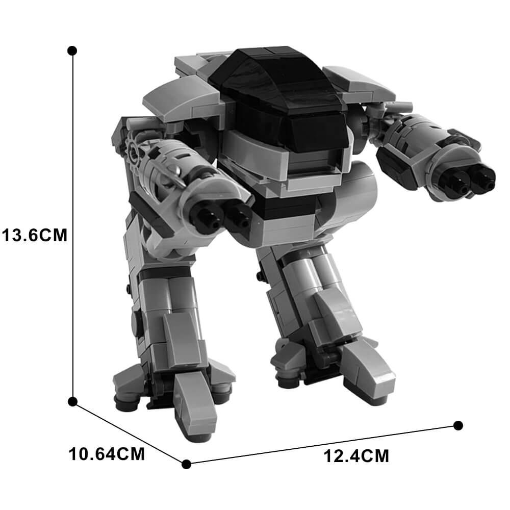 ED209 Small/ UCS Scale RobotCop MOC Building Block Bricks |MocPixel ED209 Small/ UCS Scale RobotCop MOC Building Block Bricks |MocPixel - Small Size (269PCS) Lego Block Sets Alternative