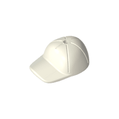 Minifig Cap Short Curved Bill with Seams and Hole on Top #11303 Minifig Cap Short Curved Bill with Seams and Hole on Top #11303 - 90-White Lego Block Sets Alternative
