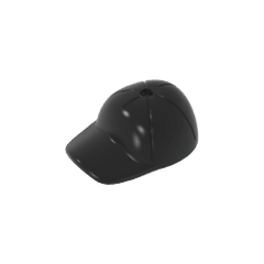 Minifig Cap Short Curved Bill with Seams and Hole on Top #11303 Minifig Cap Short Curved Bill with Seams and Hole on Top #11303 - 80-Black Lego Block Sets Alternative