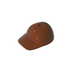 Minifig Cap Short Curved Bill with Seams and Hole on Top #11303 Minifig Cap Short Curved Bill with Seams and Hole on Top #11303 - 81-Reddish Brown Lego Block Sets Alternative