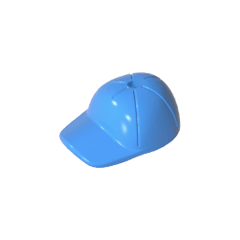Minifig Cap Short Curved Bill with Seams and Hole on Top #11303 Minifig Cap Short Curved Bill with Seams and Hole on Top #11303 - 51-Dark Azure Lego Block Sets Alternative