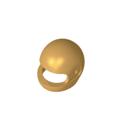 Minifig Standard Helmet #30124 Minifig Standard Helmet #30124 - 35-Pearl Gold Lego Block Sets Alternative