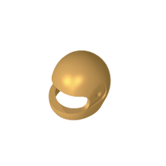 Minifig Standard Helmet #30124 Minifig Standard Helmet #30124 - 35-Pearl Gold Lego Block Sets Alternative