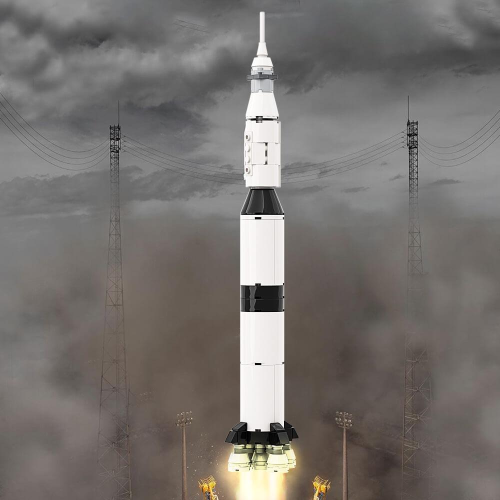 165PCS Apollo Saturn V, 1:330 scale MOC Building Block Bricks |MocPixel 165PCS Apollo Saturn V, 1:330 scale MOC Building Block Bricks |MocPixel - Default Title Lego Block Sets Alternative