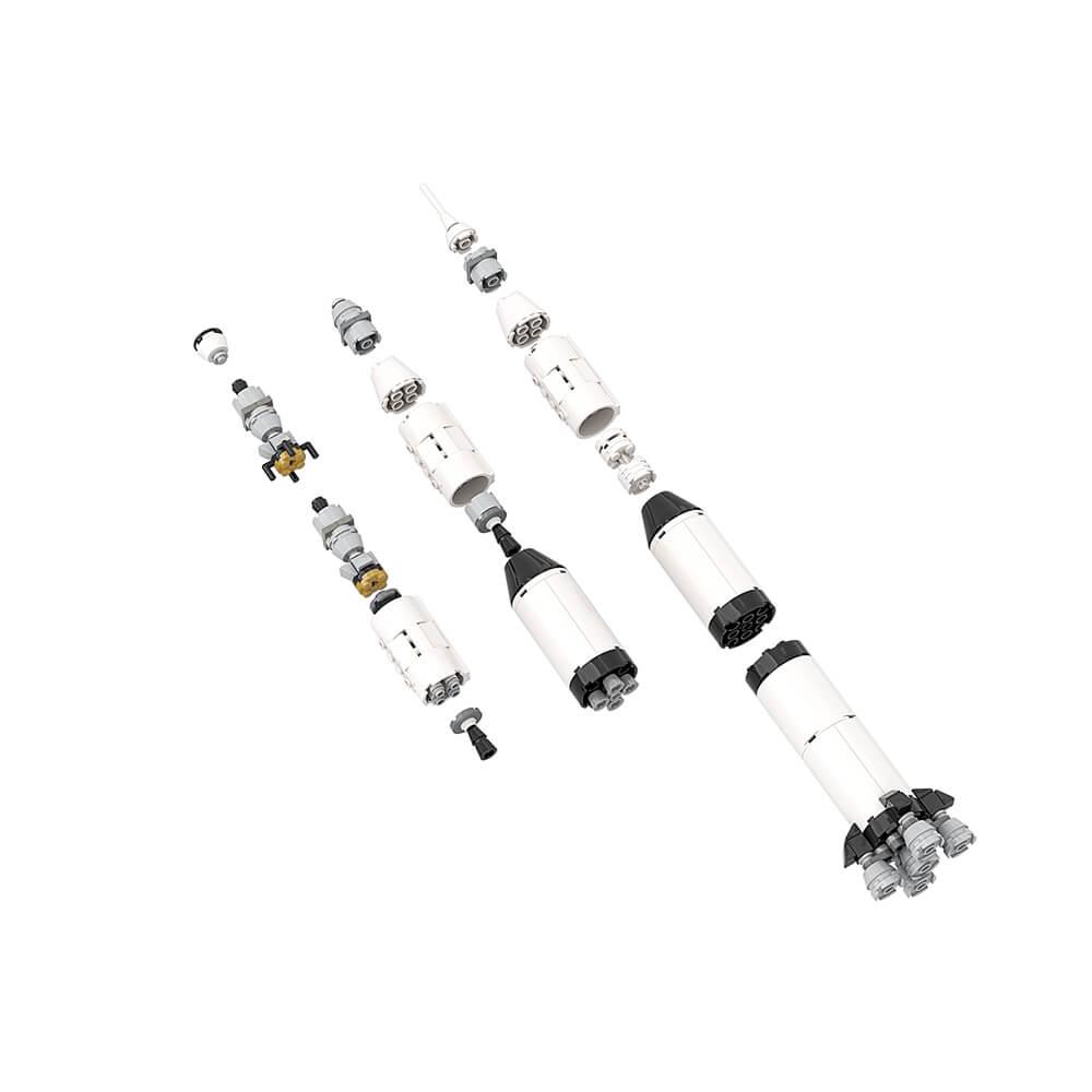 165PCS Apollo Saturn V, 1:330 scale MOC Building Block Bricks |MocPixel 165PCS Apollo Saturn V, 1:330 scale MOC Building Block Bricks |MocPixel - Default Title Lego Block Sets Alternative