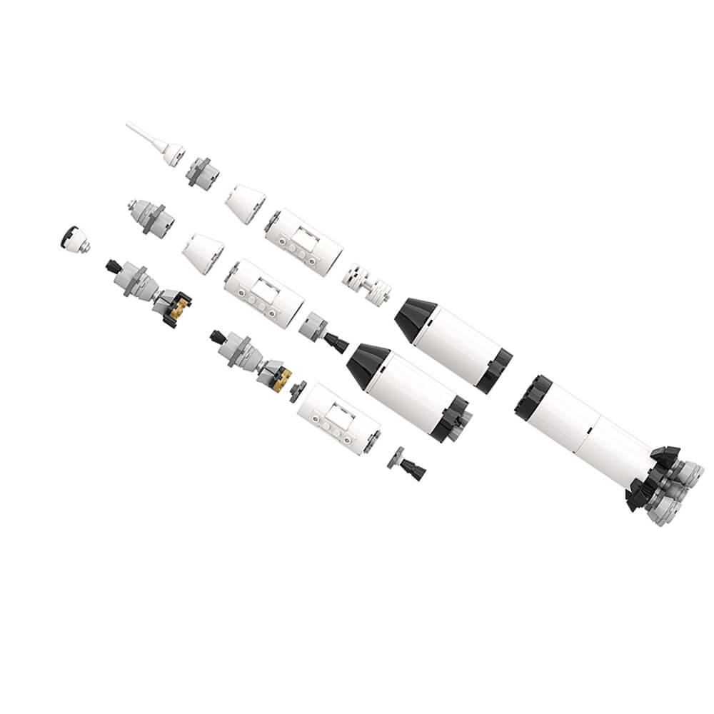 165PCS Apollo Saturn V, 1:330 scale MOC Building Block Bricks |MocPixel 165PCS Apollo Saturn V, 1:330 scale MOC Building Block Bricks |MocPixel - Default Title Lego Block Sets Alternative
