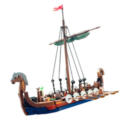 454PCS/544PCS Viking Longship Drakkar/ Karvi /Snekkje with Wave MOC Building Block Bricks |MocPixel 454PCS/544PCS Viking Longship Drakkar/ Karvi /Snekkje with Wave MOC Building Block Bricks |MocPixel - Ship with Wave Lego Block Sets Alternative