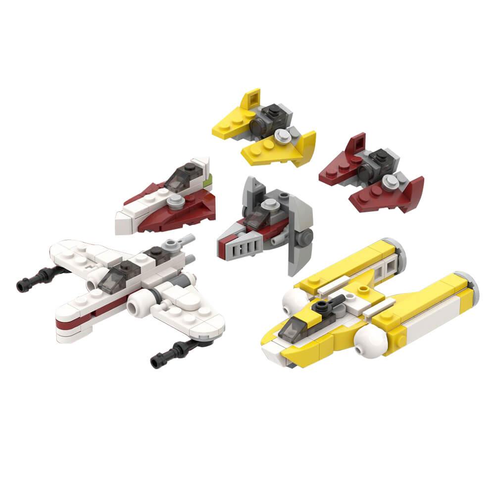 213PCS/224PCS Micro Republic/Rebel Starfighters Space War MOC Building Block Bricks |MocPixel 213PCS/224PCS Micro Republic/Rebel Starfighters Space War MOC Building Block Bricks |MocPixel - 213PCS Lego Block Sets Alternative
