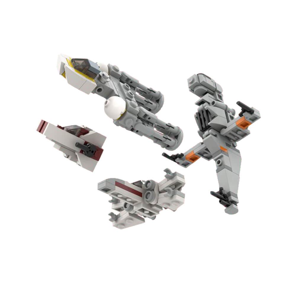 213PCS/224PCS Micro Republic/Rebel Starfighters Space War MOC Building Block Bricks |MocPixel 213PCS/224PCS Micro Republic/Rebel Starfighters Space War MOC Building Block Bricks |MocPixel - 213PCS Lego Block Sets Alternative