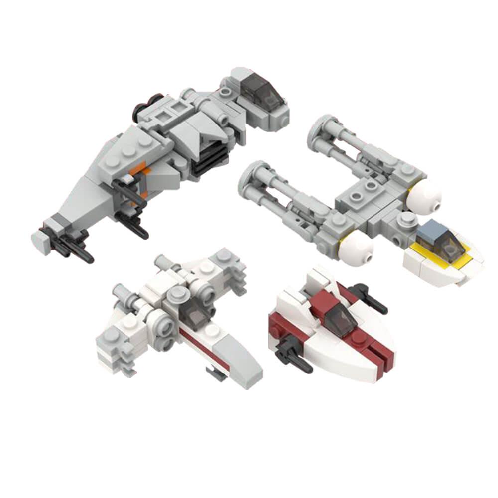 213PCS/224PCS Micro Republic/Rebel Starfighters Space War MOC Building Block Bricks |MocPixel 213PCS/224PCS Micro Republic/Rebel Starfighters Space War MOC Building Block Bricks |MocPixel - 213PCS Lego Block Sets Alternative