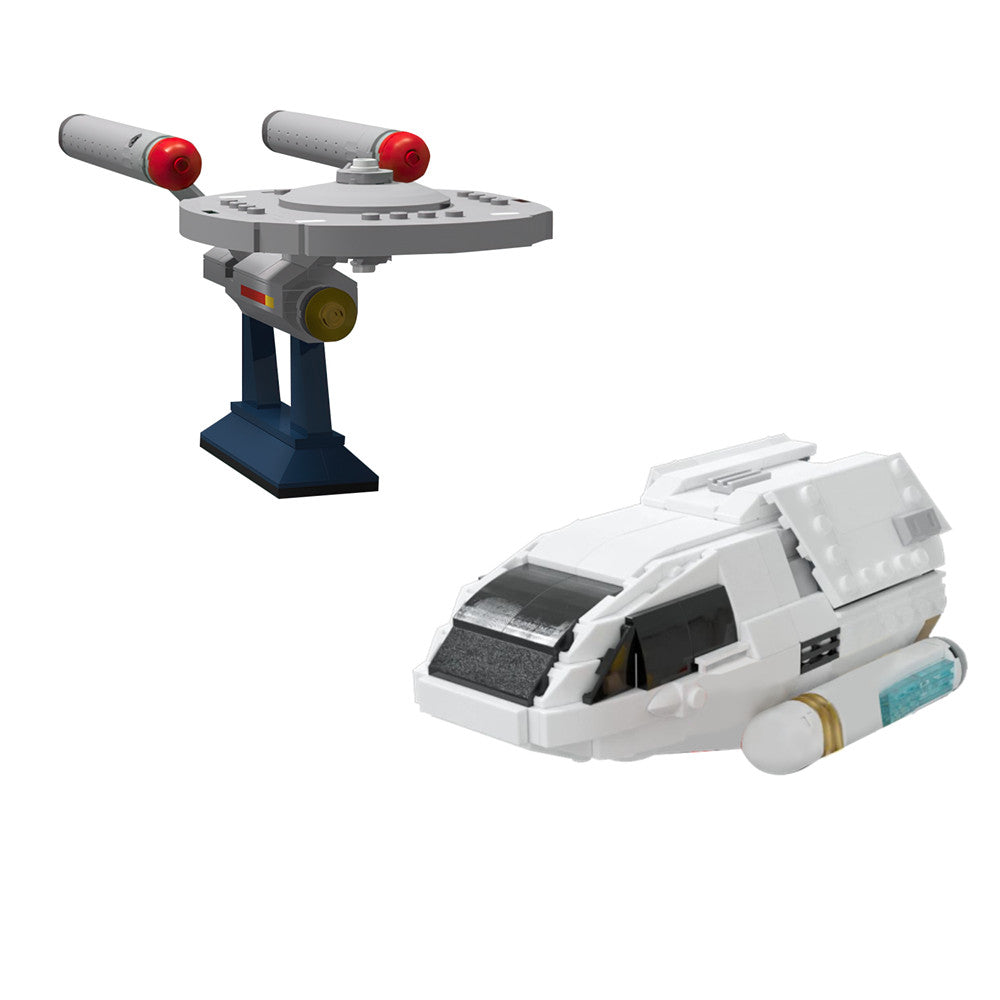 U.S.S. Enterprise NCC-1701/ Akira/ Type-6 Spacecrafts from Star Trek MOC Building Block Bricks |MocPixel U.S.S. Enterprise NCC-1701/ Akira/ Type-6 Spacecrafts from Star Trek MOC Building Block Bricks |MocPixel - 4 Kits (1701 Combo +Type-6 +Akira) Lego Block Sets Alternative