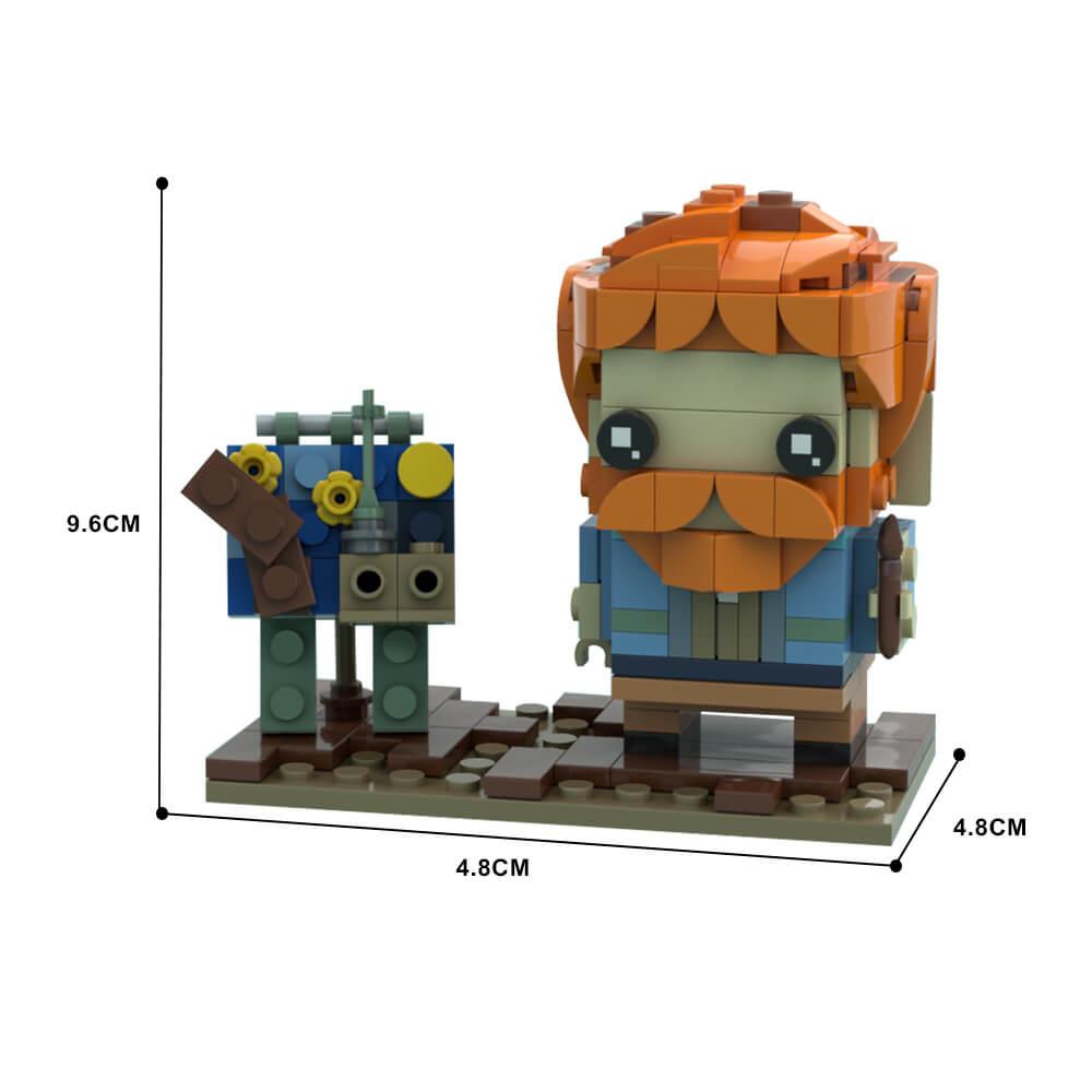 203PCS Vincent van Gogh Brickheadz MOC Building Block Bricks |MocPixel 203PCS Vincent van Gogh Brickheadz MOC Building Block Bricks |MocPixel - Default Title Lego Block Sets Alternative