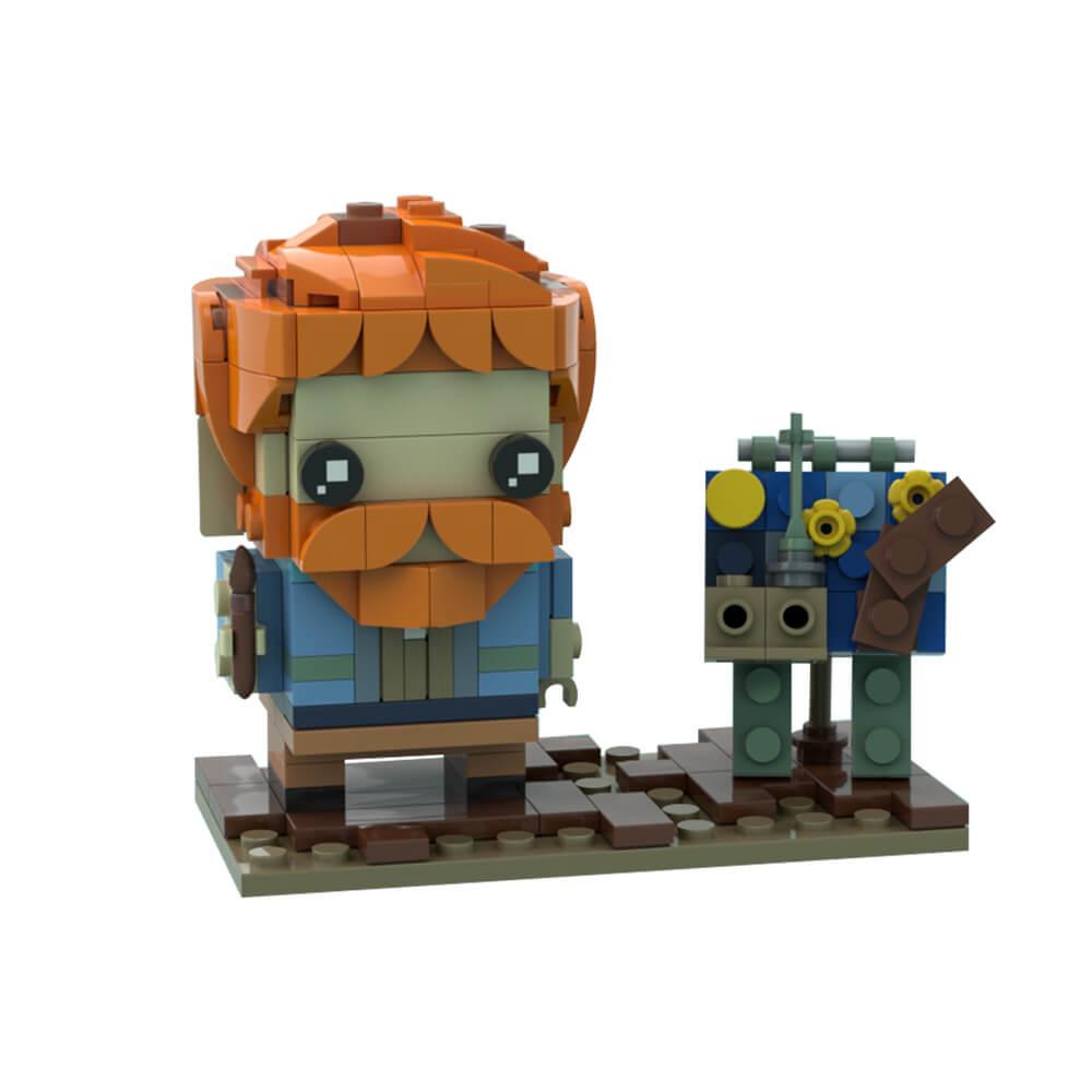203PCS Vincent van Gogh Brickheadz MOC Building Block Bricks |MocPixel 203PCS Vincent van Gogh Brickheadz MOC Building Block Bricks |MocPixel - Default Title Lego Block Sets Alternative