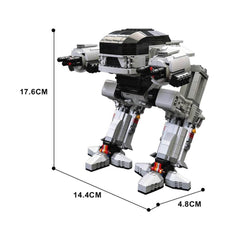 ED209 Small/ UCS Scale RobotCop MOC Building Block Bricks |MocPixel ED209 Small/ UCS Scale RobotCop MOC Building Block Bricks |MocPixel - UCS Scale (1473PCS) Lego Block Sets Alternative