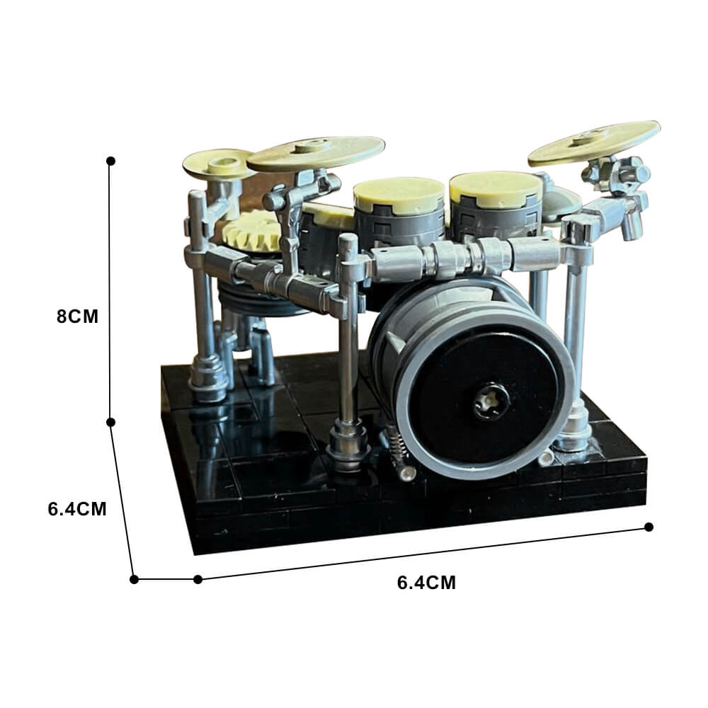 Musical Instruments Drumset with Rack-System/ Saxophone / Trumpet MOC Building Block Bricks |MocPixel Musical Instruments Drumset with Rack-System/ Saxophone / Trumpet MOC Building Block Bricks |MocPixel - Drumset with Rack-System Lego Block Sets Alternative