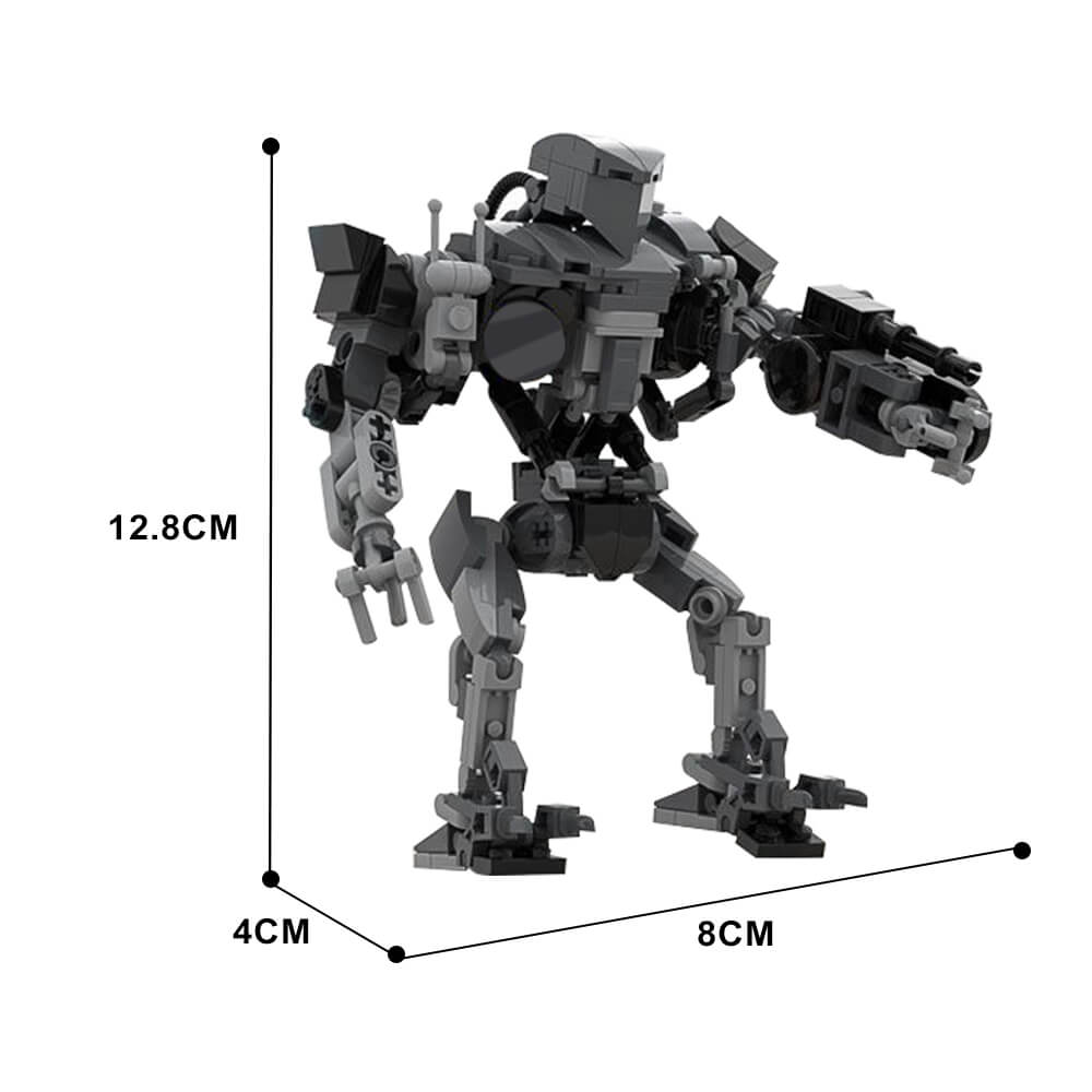 263PCS RoboCAIN from RobotCop 2 1990 - Caine, the evil cyborg Endboss MOC Building Block Bricks |MocPixel 263PCS RoboCAIN from RobotCop 2 1990 - Caine, the evil cyborg Endboss MOC Building Block Bricks |MocPixel - Default Title Lego Block Sets Alternative