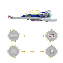 Modern classic spaceship MOC Building Block Bricks |MocPixel Modern classic spaceship MOC Building Block Bricks |MocPixel - Small Size(204PCS) Lego Block Sets Alternative