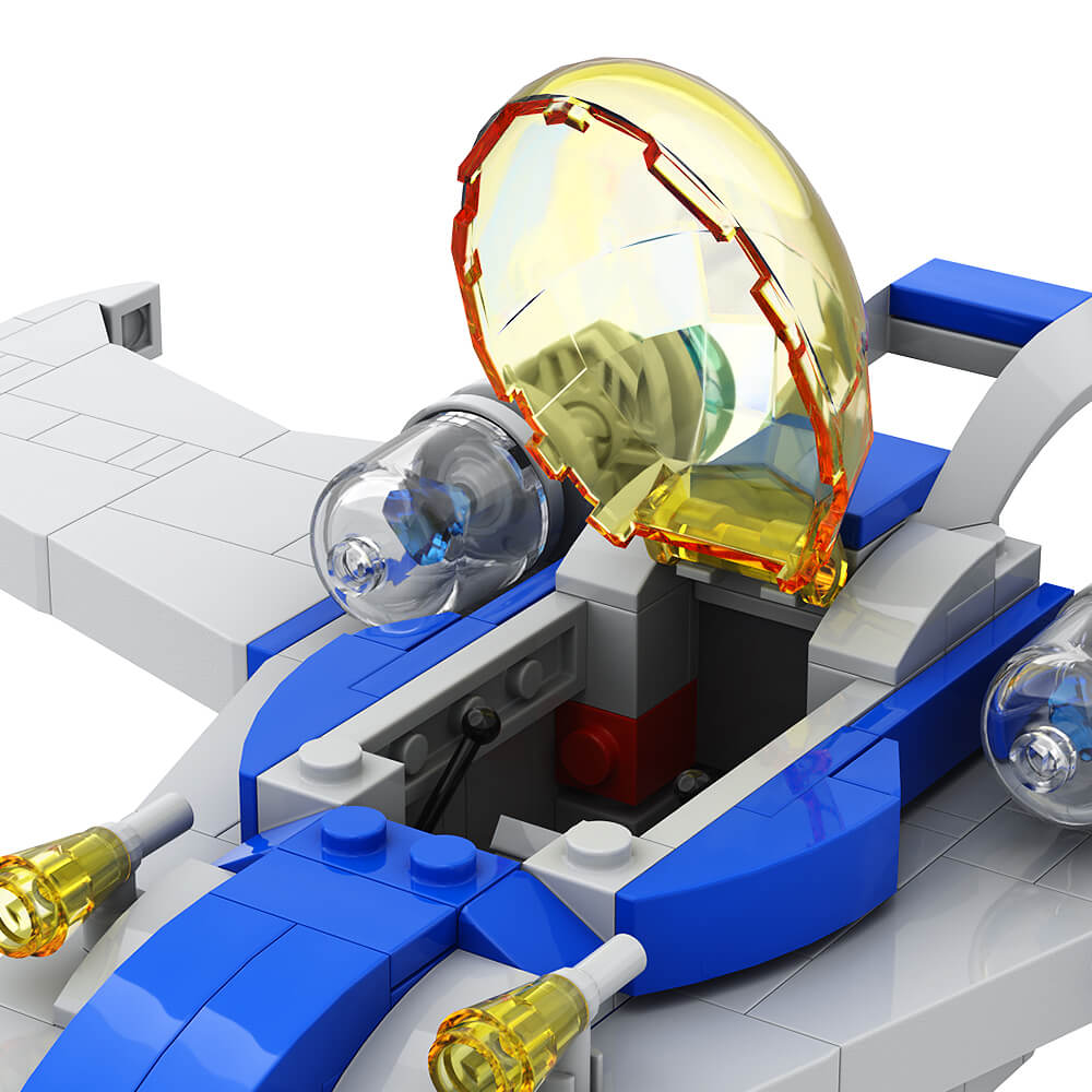 Modern classic spaceship MOC Building Block Bricks |MocPixel Modern classic spaceship MOC Building Block Bricks |MocPixel - Small Size(204PCS) Lego Block Sets Alternative