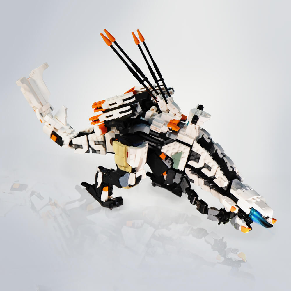 1574PCS Thunderjaw of Horizon MOC Building Block Bricks |MocPixel 1574PCS Thunderjaw of Horizon MOC Building Block Bricks |MocPixel - Thunderjaw with Stand Lego Block Sets Alternative