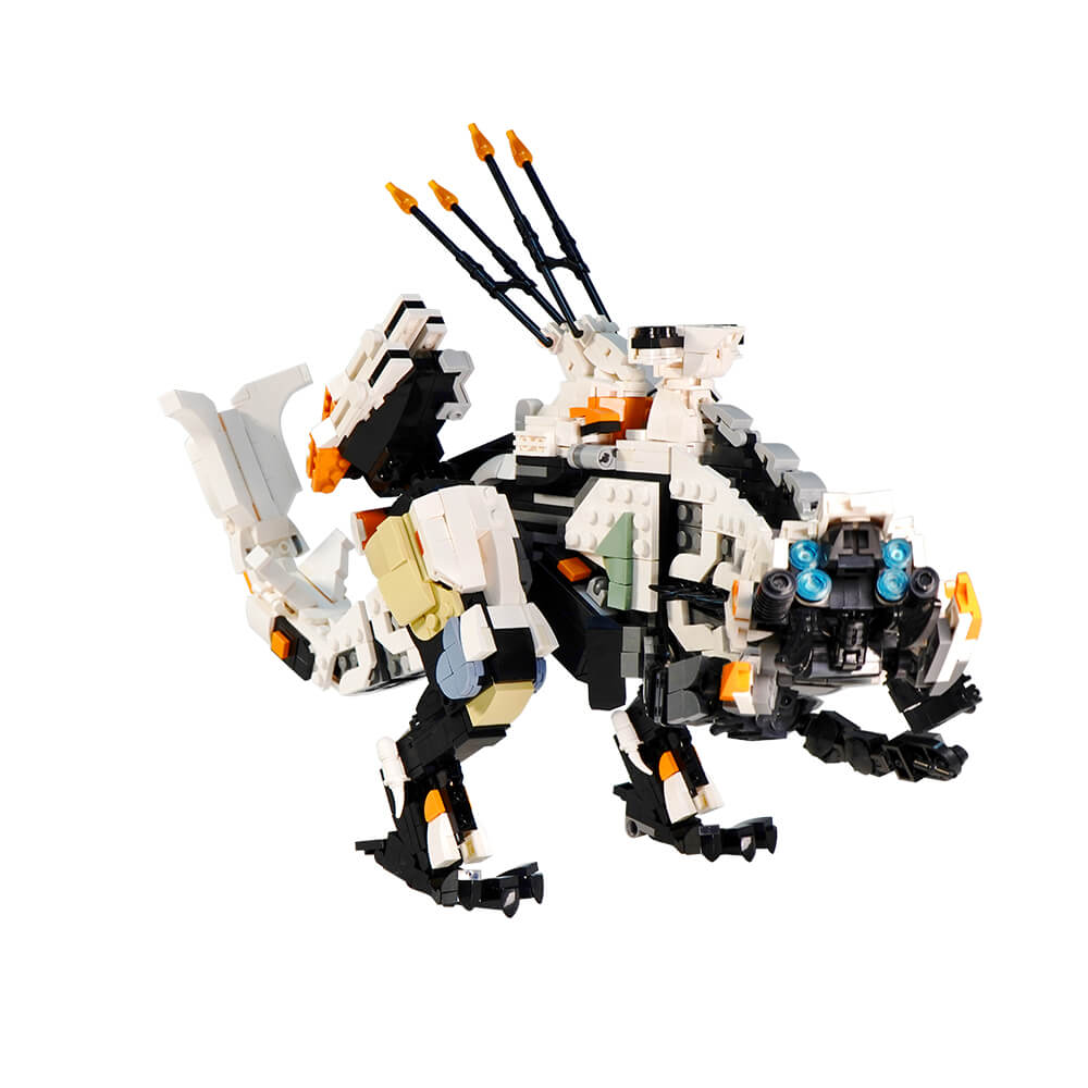 デジタルモンスター　白　黒　オレンジ 1574PCS Thunderjaw of Horizon MOC Building Block Bricks – mocpixel