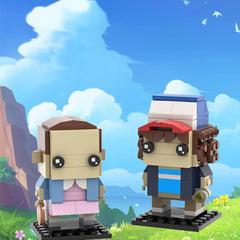 Stranger Series Brickheadz Collection - Dustin & Eleven / Vecna MOC Building Block Bricks |MocPixel Stranger Series Brickheadz Collection - Dustin & Eleven / Vecna MOC Building Block Bricks |MocPixel - Dustin & Eleven Lego Block Sets Alternative