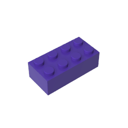 Brick 2 x 4 #3001 Brick 2 x 4 #3001 - 60-Dark Purple Lego Block Sets Alternative