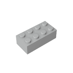Brick 2 x 4 #3001 Brick 2 x 4 #3001 - 71-Light Bluish Gray Lego Block Sets Alternative