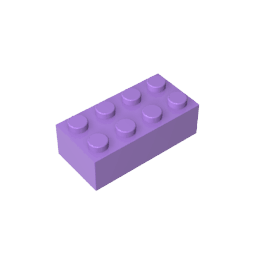 Brick 2 x 4 #3001 Brick 2 x 4 #3001 - 62-Medium Lavender Lego Block Sets Alternative