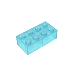Brick 2 x 4 #3001 Brick 2 x 4 #3001 - 152-Trans Light Blue Lego Block Sets Alternative