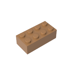 Brick 2 x 4 #3001 Brick 2 x 4 #3001 - 84-Medium Dark Flesh Lego Block Sets Alternative