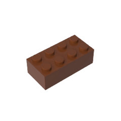 Brick 2 x 4 #3001 Brick 2 x 4 #3001 - 81-Reddish Brown Lego Block Sets Alternative