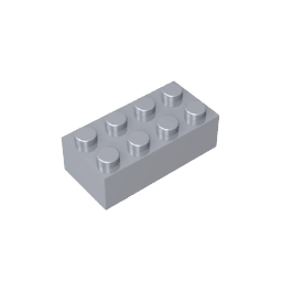 Brick 2 x 4 #3001 Brick 2 x 4 #3001 - 73-Flat Silver Lego Block Sets Alternative