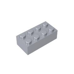 Brick 2 x 4 #3001 Brick 2 x 4 #3001 - 73-Flat Silver Lego Block Sets Alternative